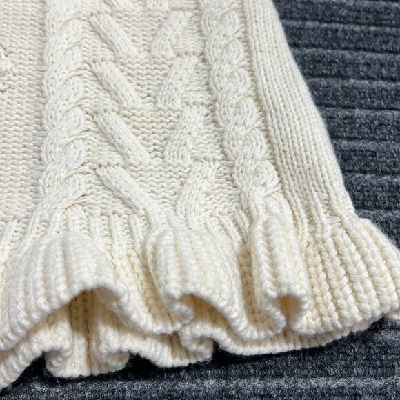 LOVESHACKFANCY Cable-Knit Brendana Mini Skirt Size M in Antique White NWT - Picture 11 of 15